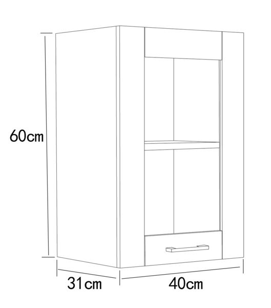 Produktbild: K&uuml;chenschrank B. 40 cm H&auml;ngeschrank K&uuml;che Colura
