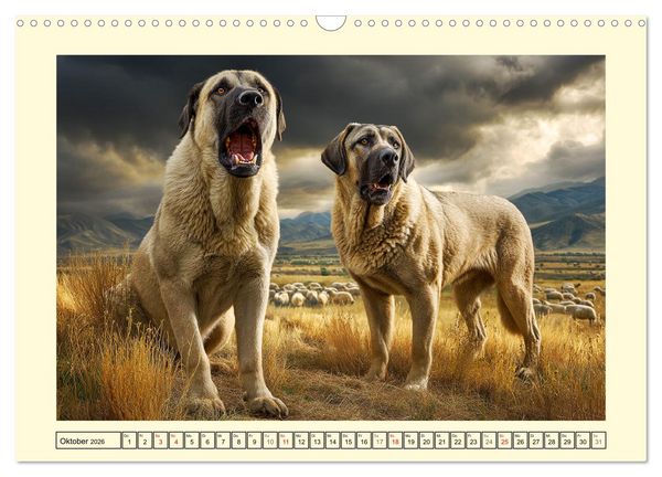 Produktbild: Kangal - Besch&uuml;tzer der Herde. Starke, selbstst&auml;ndige und furchtlose Hunde (Wandkalender 2026 DIN A3 quer), CALVENDO Monatskalender