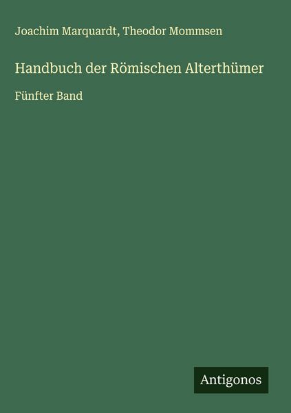 Produktbild: Handbuch der R&ouml;mischen Alterth&uuml;mer