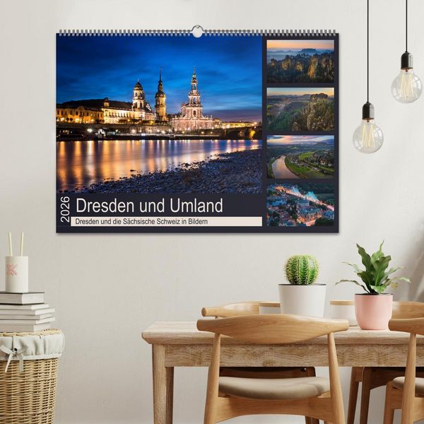 Produktbild: Dresden und Umland (Wandkalender 2026 DIN A2 quer), CALVENDO Monatskalender