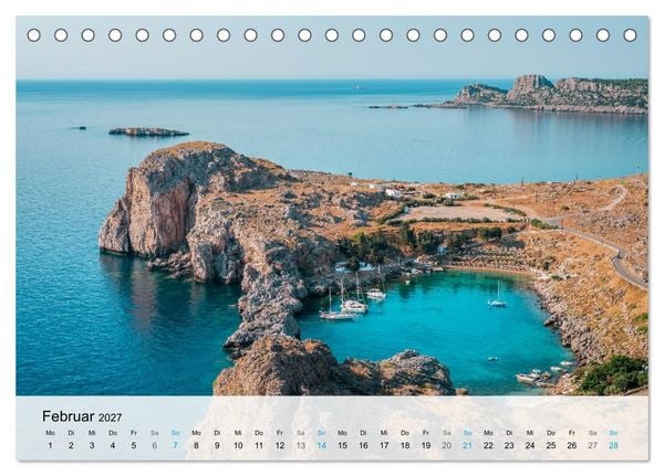 Produktbild: Rhodos - Die Highlights der Insel (Tischkalender 2027 DIN A5 quer), CALVENDO Monatskalender