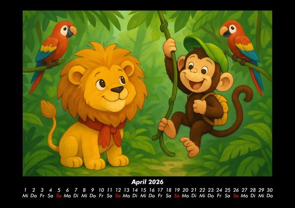 Produktbild: Buschi & Milo - Reise durch Afrika 2026 Fotokalender DIN A3
