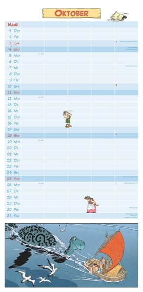 Produktbild: Asterix 2026 Familienplaner - Familien-Timer - Termin-Planer - Kids - Kinder-Kalender - Familien-Kalender - 22x45