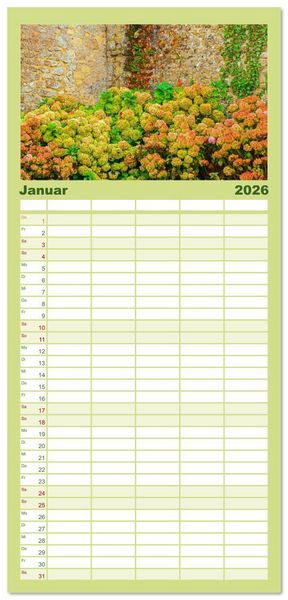 Produktbild: Familienplaner 2026 - Ein Hortensientraum mit 5 Spalten (Wandkalender, 21 x 45 cm) CALVENDO