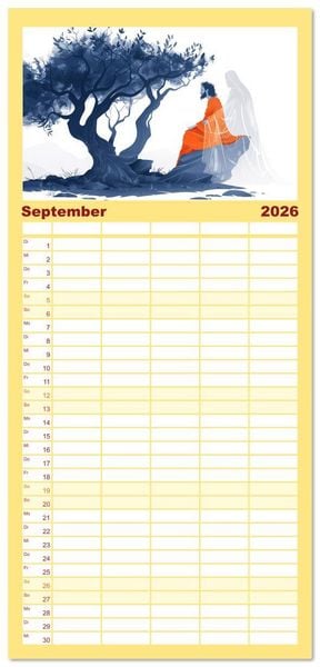 Produktbild: Familienplaner 2026 - F&uuml;hle dich inspiriert und begleitet mit 5 Spalten (Wandkalender, 21 x 45 cm) CALVENDO