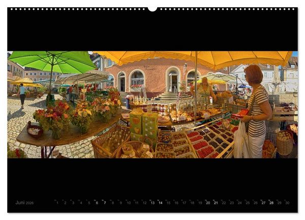 Produktbild: Markgr&auml;flerland-Panoramen - Vier Jahreszeiten in der Toskana Deutschlands (Wandkalender 2026 DIN A2 quer), CALVENDO Monatskalender