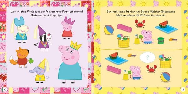Produktbild: Peppa Pig Stickerspa&szlig;. Kunterbunte, kreative Seiten zum Stickern, R&auml;tseln und Ausmalen