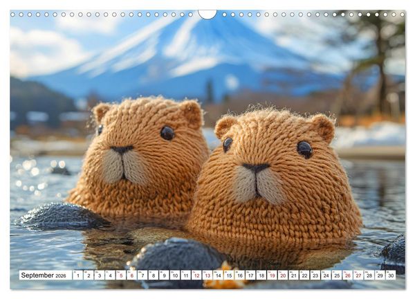 Produktbild: Strick-Safari - Gestrickte Tiere zum Verlieben (Wandkalender 2026 DIN A3 quer), CALVENDO Monatskalender
