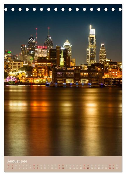 Produktbild: PHILADELPHIA Besondere Augenblicke erleben (Tischkalender 2026 DIN A5 hoch), CALVENDO Monatskalender