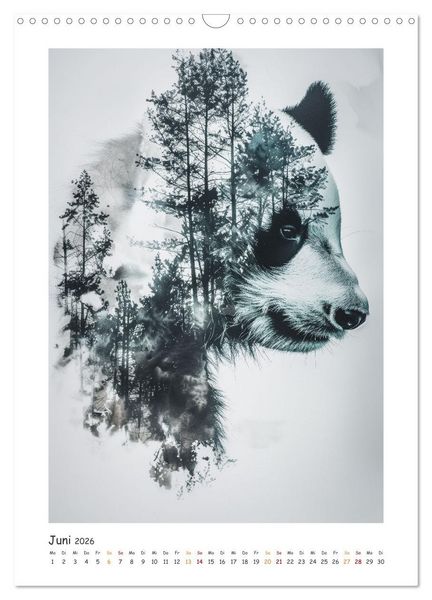 Produktbild: Magische Tierkunst (Wandkalender 2026 DIN A3 hoch), CALVENDO Monatskalender