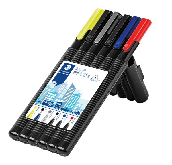 Produktbild: STAEDTLER Fineliner triplus&reg; Black Box 6er Set