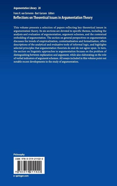 Produktbild: Reflections on Theoretical Issues in Argumentation Theory