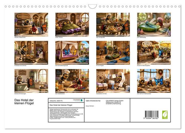 Produktbild: Das Hotel der kleinen Fl&uuml;gel (Wandkalender 2027 DIN A3 quer), CALVENDO Monatskalender