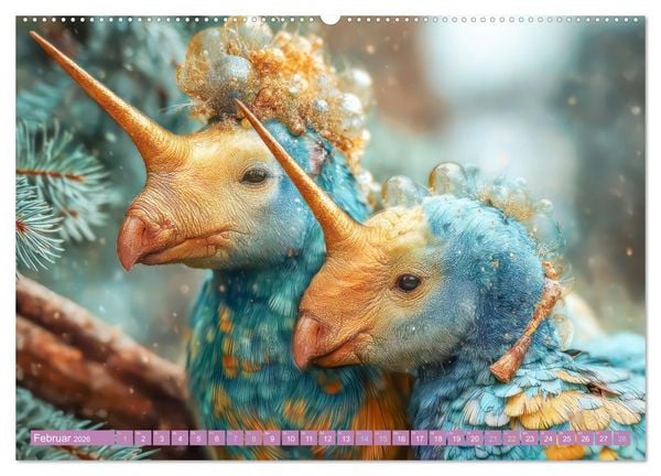 Produktbild: Humorvolle tierische Sch&ouml;pfungen - Hybridtiere (Wandkalender 2026 DIN A2 quer), CALVENDO Monatskalender