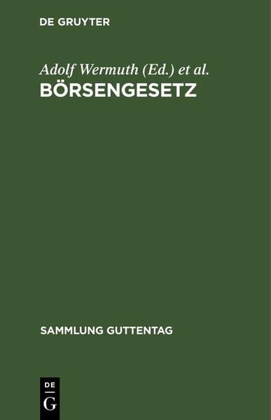 Produktbild: B&ouml;rsengesetz
