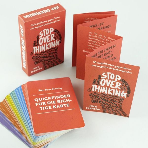 Produktbild: Stop Overthinking &ndash; 55 Impulskarten gegen Stress und negative Gedankenspiralen