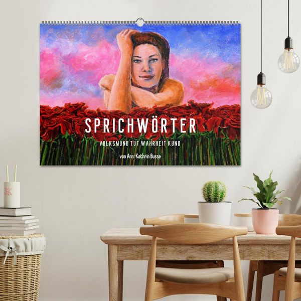 Produktbild: Sprichw&ouml;rter (Wandkalender 2026 DIN A2 quer), CALVENDO Monatskalender