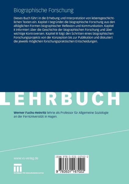 Produktbild: Biographische Forschung