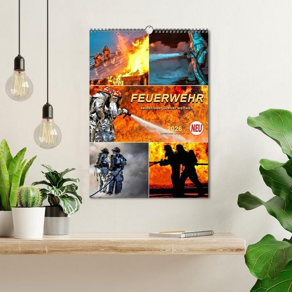 Produktbild: Feuerwehr - selbstloser Dienst weltweit (Wandkalender 2026 DIN A3 hoch), CALVENDO Monatskalender