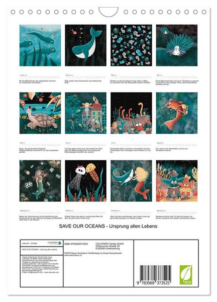 Produktbild: SAVE OUR OCEANS - Ursprung allen Lebens (Wandkalender 2027 DIN A4 hoch), CALVENDO Monatskalender