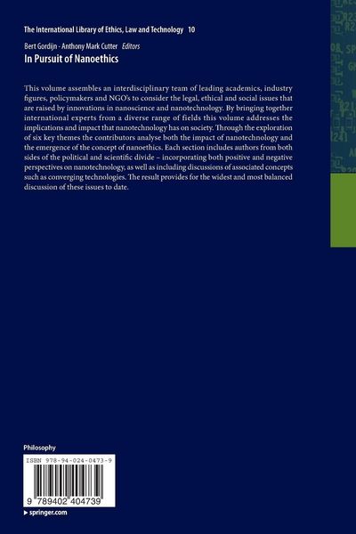 Produktbild: In Pursuit of Nanoethics
