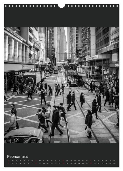 Produktbild: Hongkong schwarzwei&szlig; (Wandkalender 2026 DIN A3 hoch), CALVENDO Monatskalender