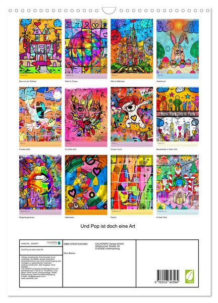 Produktbild: Und Pop ist doch eine Art (Wandkalender 2026 DIN A3 hoch), CALVENDO Monatskalender