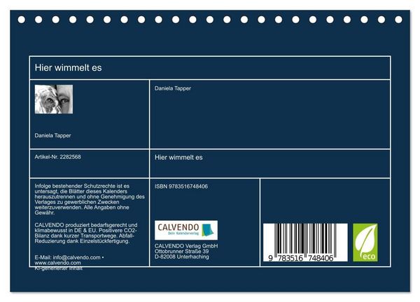 Produktbild: Hier wimmelt es (Tischkalender 2026 DIN A5 quer), CALVENDO Monatskalender