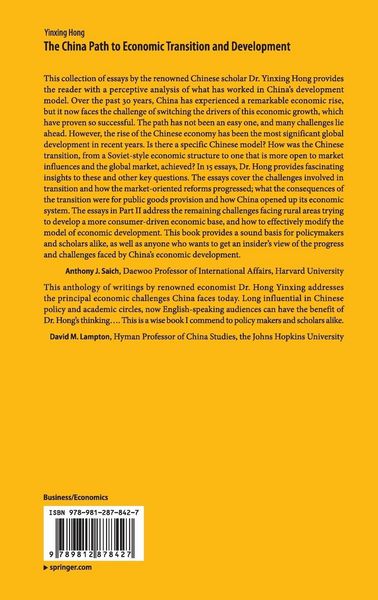 Produktbild: The China Path to Economic Transition and Development
