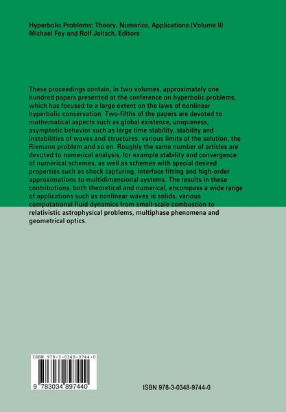 Produktbild: Hyperbolic Problems: Theory, Numerics, Applications