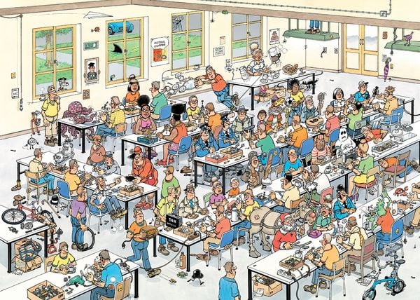 Produktbild: Jan van Haasteren - K&ouml;nnen wir das schaffen? Puzzle 1000 Teile
