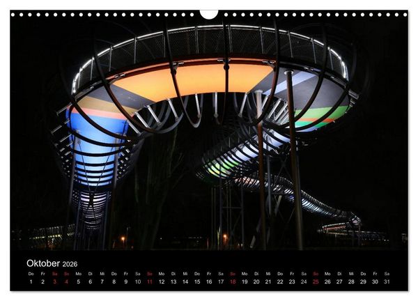 Produktbild: Wenn es Nacht wird im Ruhrgebiet (Wandkalender 2026 DIN A3 quer), CALVENDO Monatskalender