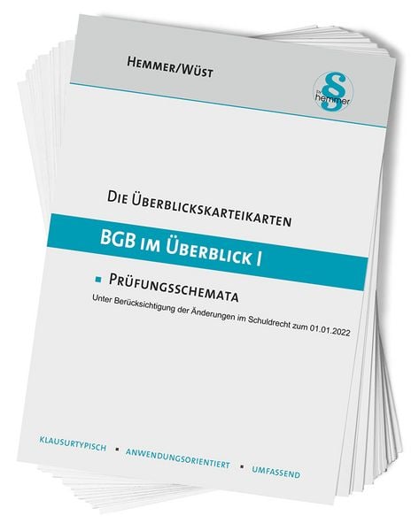 Produktbild: &Uuml;berblickskarteikarten BGB im &Uuml;berblick I