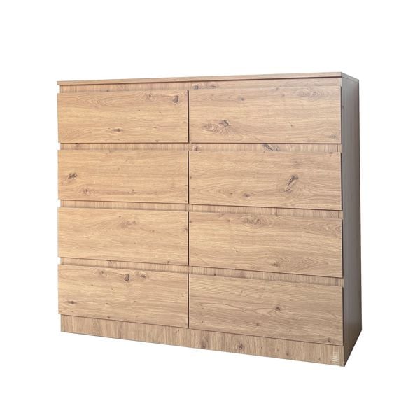 HTI-Living Moderne Kommode mit 8 grifflosen Schubladen Artisaneiche Sideboard