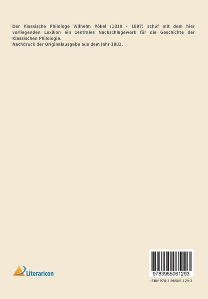 Produktbild: Philologisches Schriftsteller-Lexikon