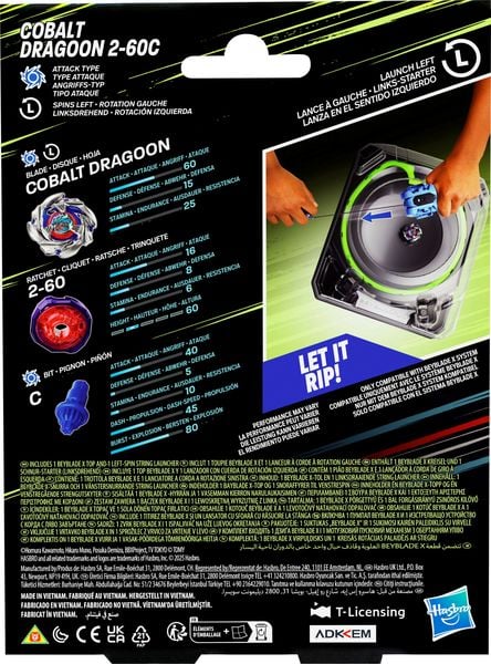 Produktbild: Beyblade X Cobalt Dragoon 2-60C Schnur-Starter Set