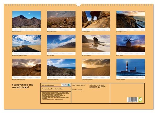 Produktbild: Fuerteventrua The volcanic island (Wall Calendar 2026 DIN A2 landscape), CALVENDO 12 Month Wall Calendar