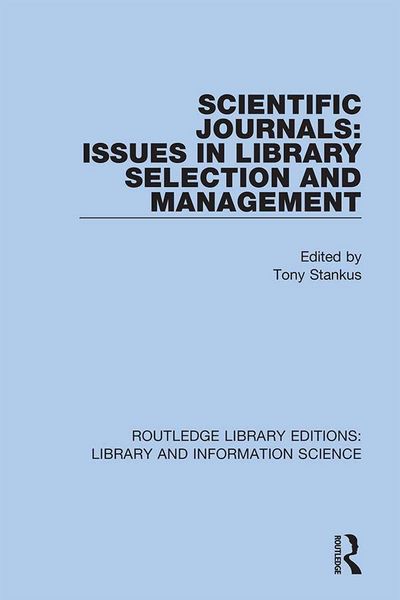 Produktbild: Scientific Journals: Issues in Library Selection and Management