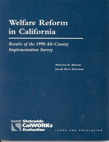 Produktbild: Welfare Reform in California