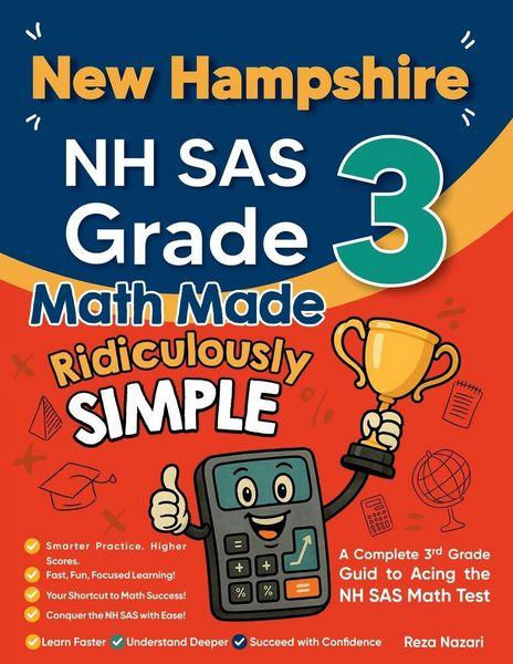 Produktbild: New Hampshire NH SAS Grade 3 Math Made Ridiculously Simple