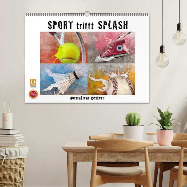 Produktbild: SPORT trifft SPLASH - normal war gestern (Wandkalender 2026 DIN A2 quer), CALVENDO Monatskalender