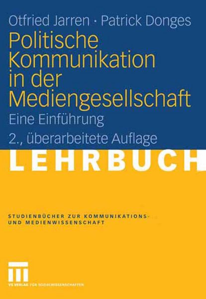 Produktbild: Politische Kommunikation in der Mediengesellschaft