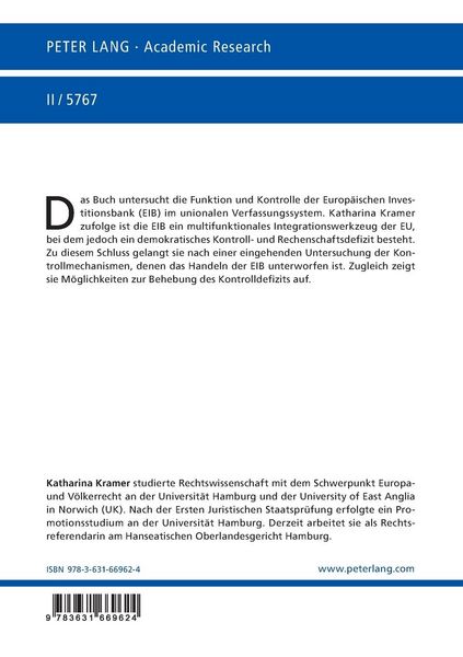 Produktbild: Die Europ&auml;ische Investitionsbank