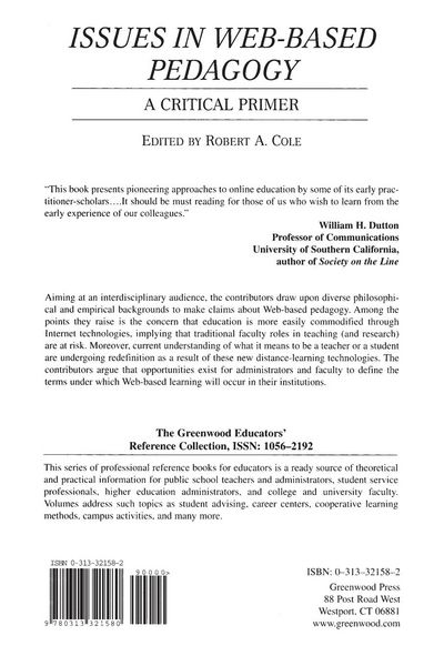 Produktbild: Issues in Web-Based Pedagogy