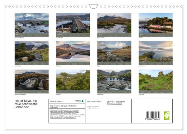 Produktbild: Isle of Skye, die raue schottische Sch&ouml;nheit (Wandkalender 2026 DIN A3 quer), CALVENDO Monatskalender