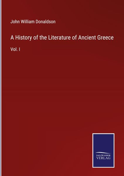 Produktbild: A History of the Literature of Ancient Greece