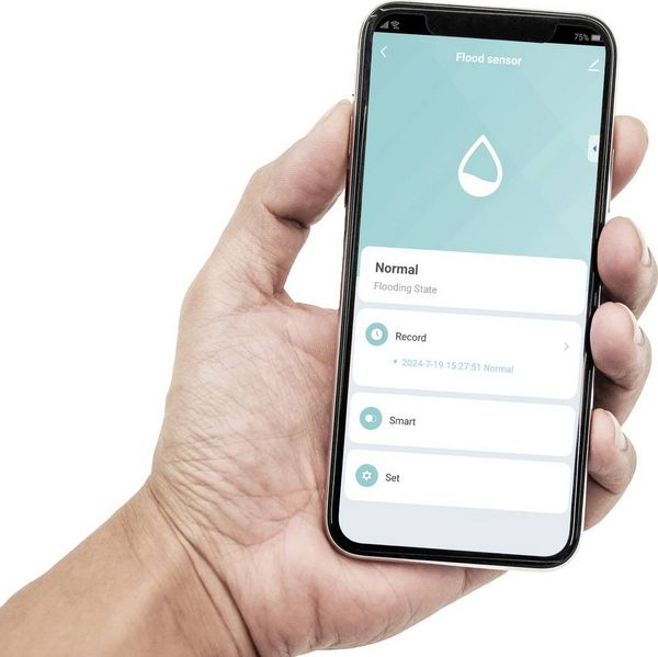 Produktbild: Sygonix SY-6515316 Funk-Wassermelder mit App-Steuerung batteriebetrieben