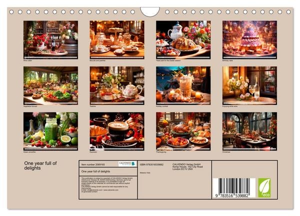 Produktbild: One year full of delights (Wall Calendar 2026 DIN A4 landscape), CALVENDO 12 Month Wall Calendar