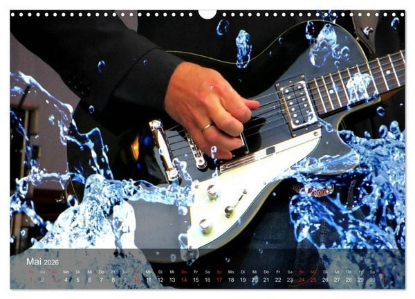 Produktbild: Rockgitarren Power (Wandkalender 2026 DIN A3 quer), CALVENDO Monatskalender