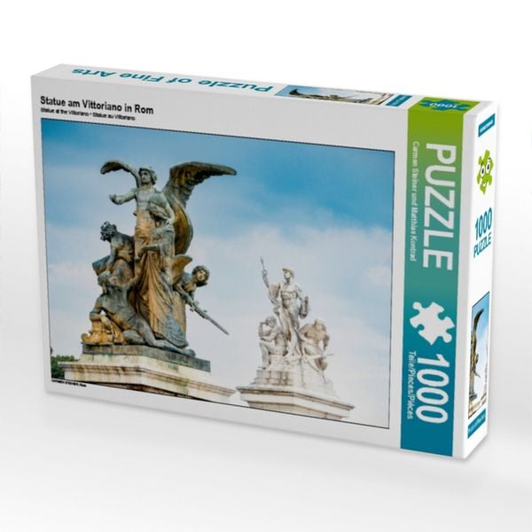 CALVENDO Puzzle Statue am Vittoriano in Rom | 1000 Teile Lege-Größe 64x48cm Foto-Puzzle für glückliche Stunden